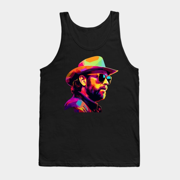 Hank Williams Jr  WPAP Retro Tank Top by dapkus99